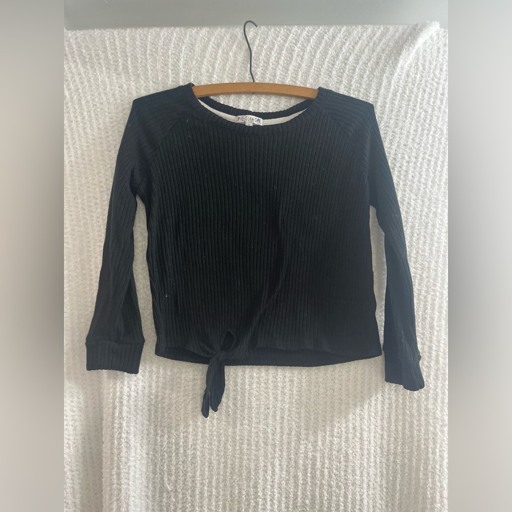 Love, Glam Girl Ribbed Long Sleeve Shirt.    Kids Size - S